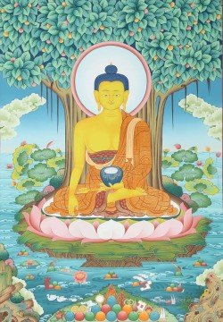 仏ガジュマル タンカ仏教 Oil Paintings